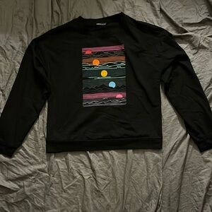 Rainbow sunset crew neck